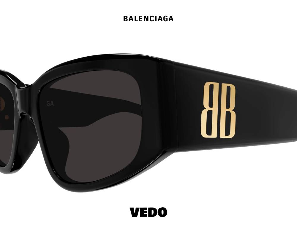 Balenciaga BB 0475S Feminine Acetate vedoSunglasses black