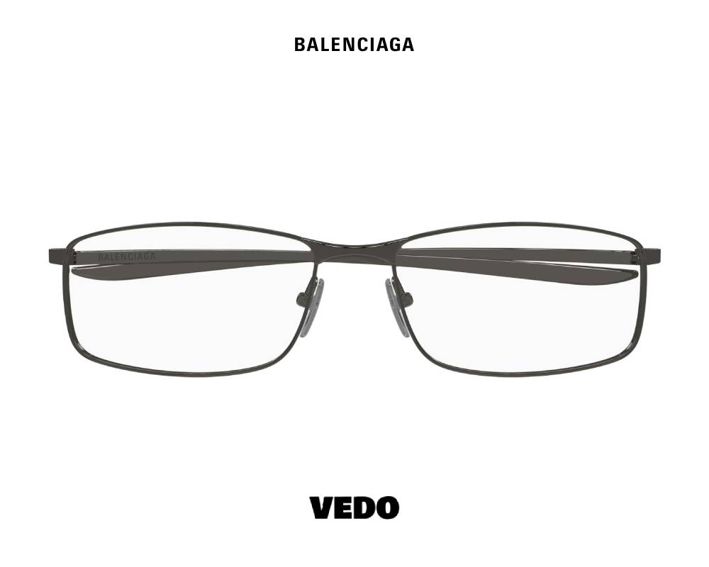 Balenciaga BB 0496 Rectangular Metal Eyeglasses vedosunglasses.com black