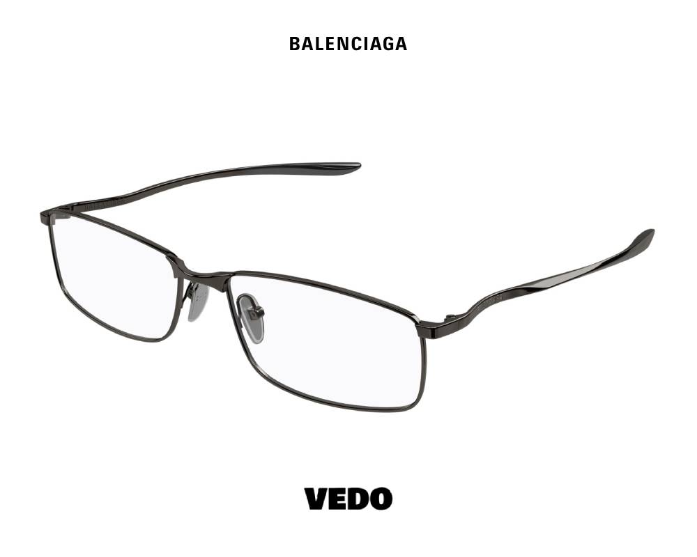 Balenciaga BB 0496 Rectangular Metal Eyeglasses vedosunglasses.com black