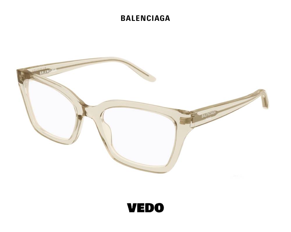 Balenciaga BB 0501 Oversized Square Eyeglasses vedosunglasses beige