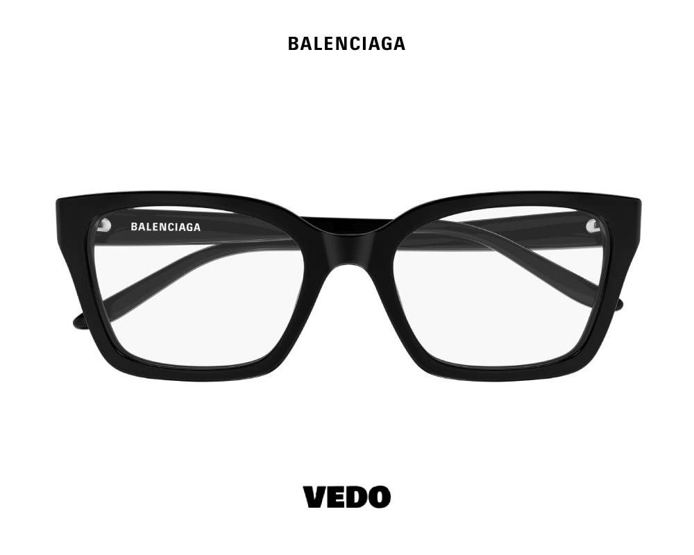 Balenciaga BB 0501 Oversized Square Eyeglasses vedosunglasses black