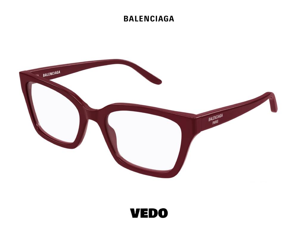 Balenciaga BB 0501 Oversized Square Eyeglasses vedosunglasses burgudy