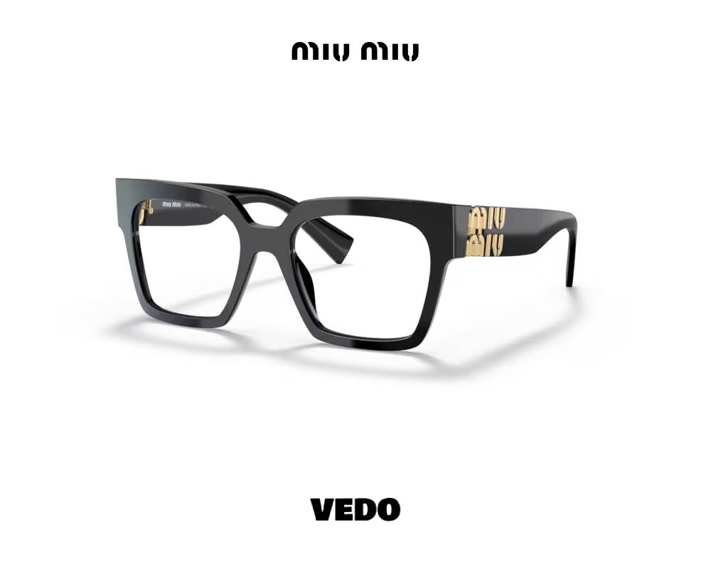 Bold squared optical MIUMIU 04UV eyeglasses black