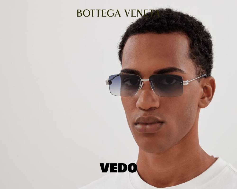 Bottega Veneta BV1126 Rectangular Rimless Sunglasses VEDOSUNGLASSES.COM silver