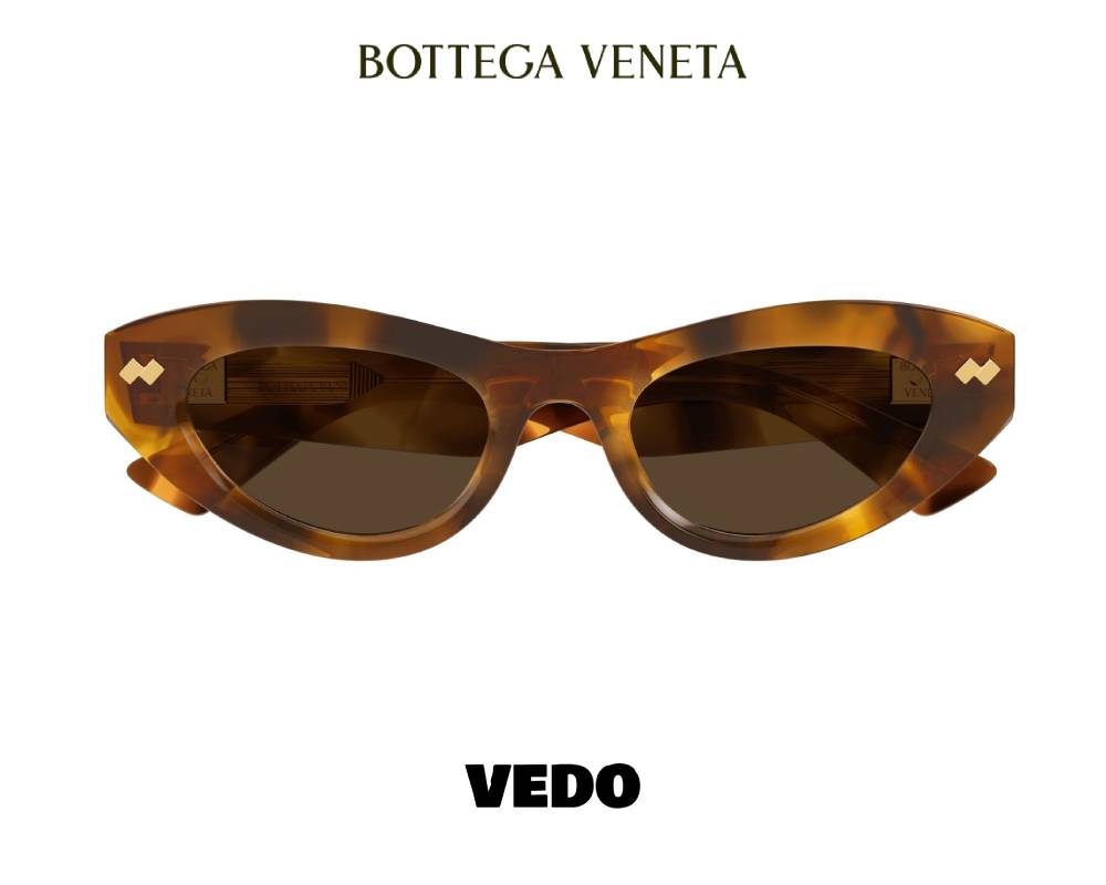 Bottega Veneta BV1350 Bold Cat-Eye Sunglasses vedosunglasses.com brown havana