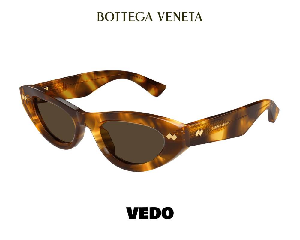 Bottega Veneta BV1350 Bold Cat-Eye Sunglasses vedosunglasses.com brown havana