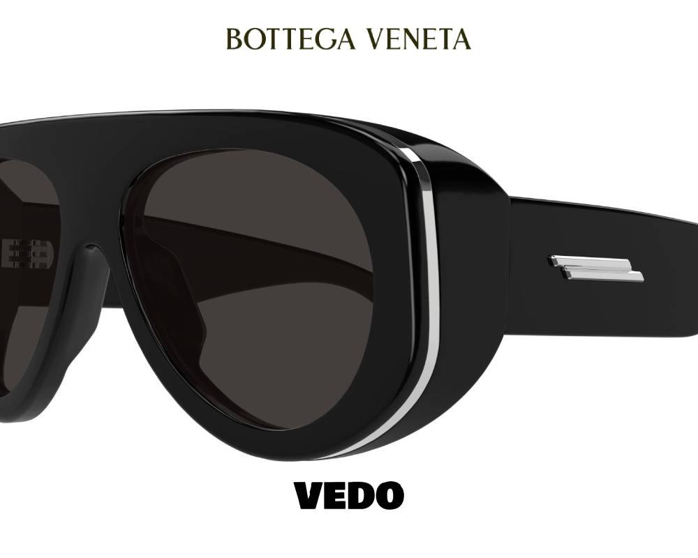 Bottega Veneta BV1362S Oversized Bold Aviator Sunglasses vedosunglasses.com black