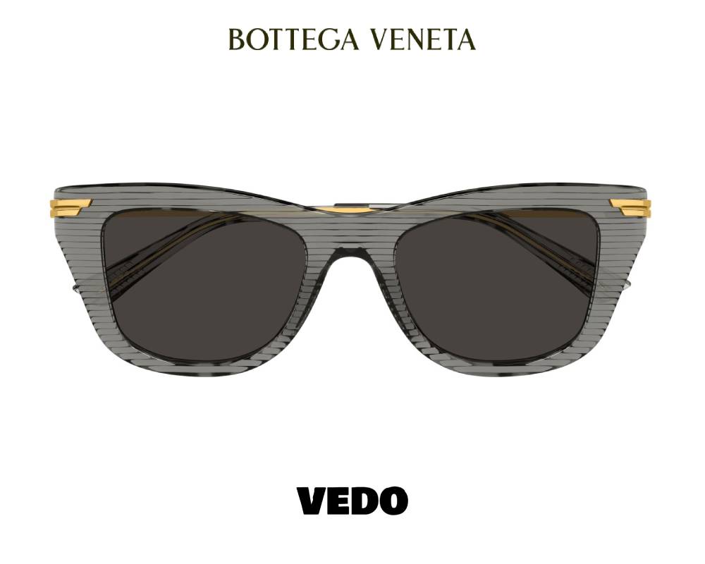 Bottega Veneta BV1369 Oversized Cat-Eye Sunglasses vedosunglasses.com  striped grey