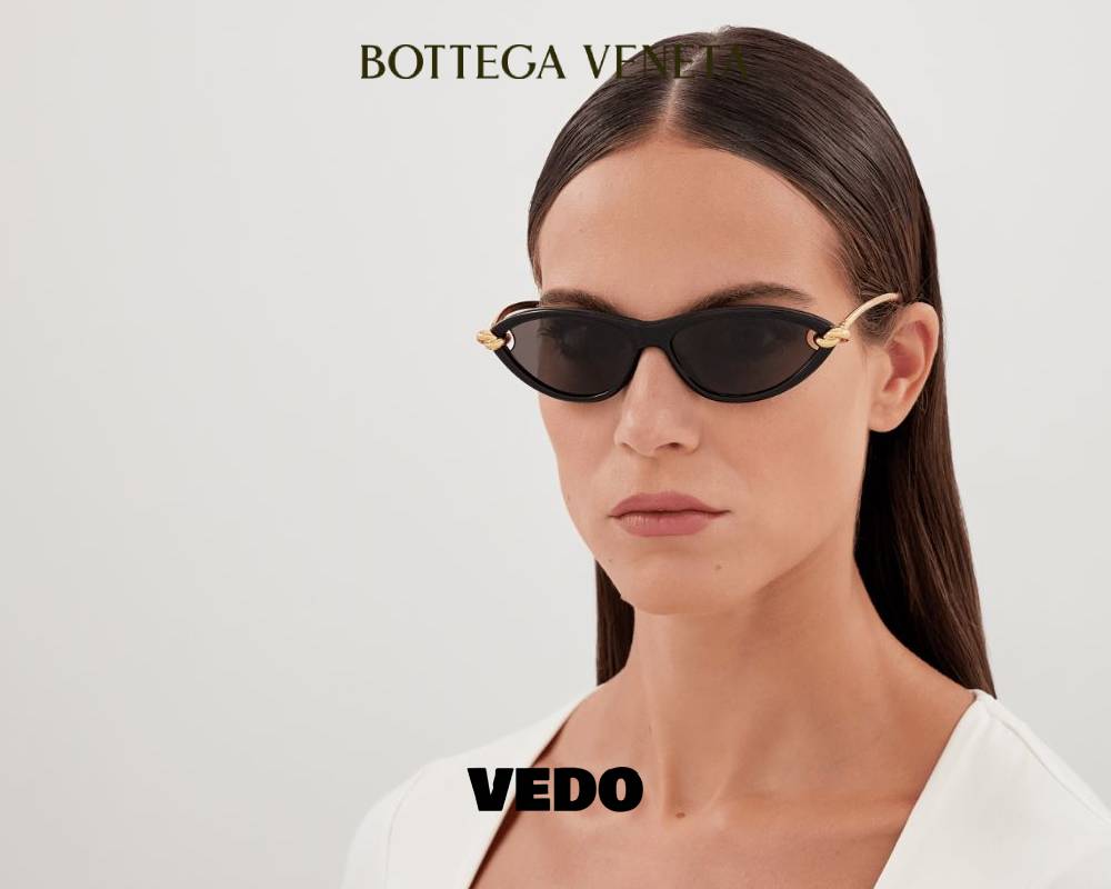Bottega Veneta BV1390S Knot Cat-Eye Sunglasses on vedosunglasses.com black