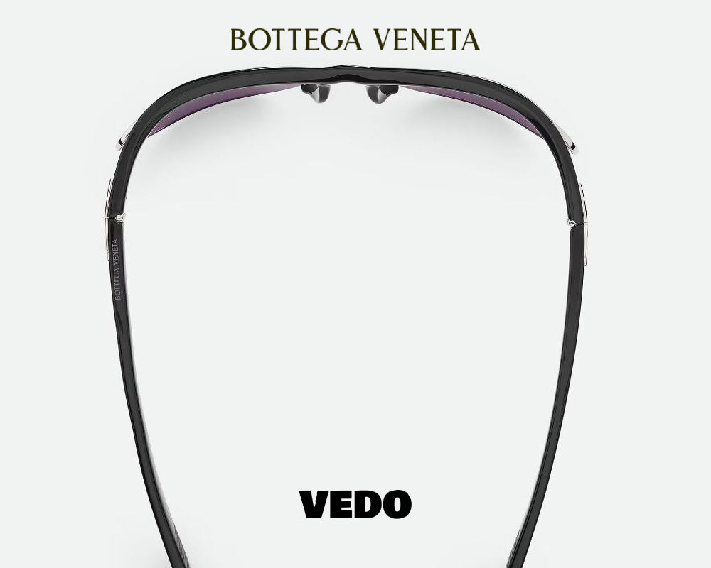 Bottega Veneta Speed wraparound Sunglasses BV1348S vedosunglasses.com black silver