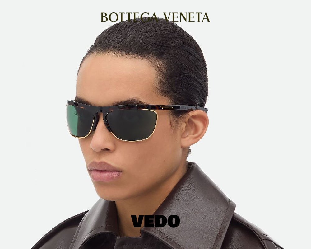 Bottega Veneta Speed wraparound Sunglasses BV1348S vedosunglasses.com green havana brown
