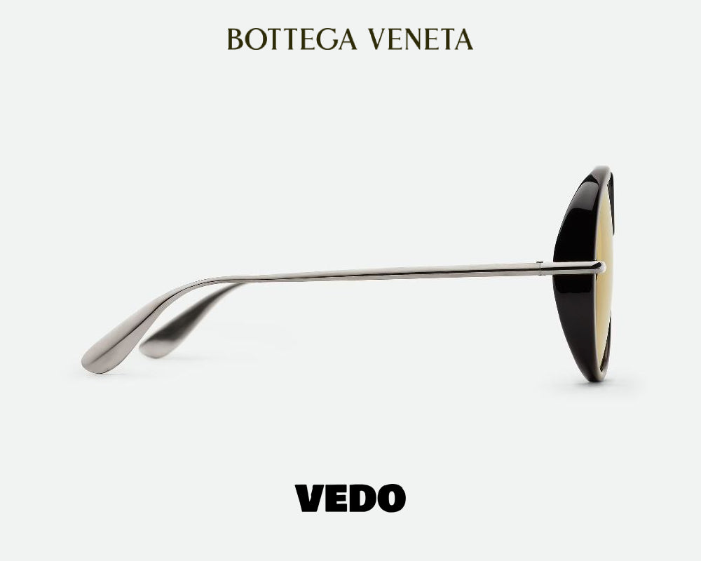 Bottega Veneta oversize Aviator Sunglasses BV1274S vedosunglasses black yellow