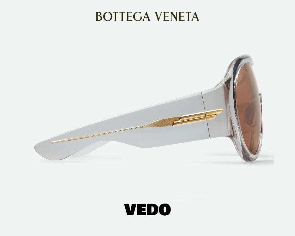 Bottega Veneta oversize Shield Sunglasses BV1345S vedosunglasses grey