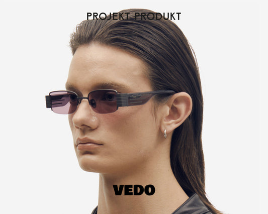 Rectangular sunglasses titanium PROJEKT PRODUKT CL1 vedosunglasses.com dark grey gunmetal