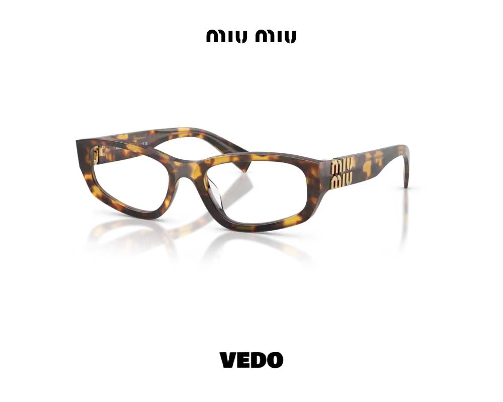 Miu Miu 04YV feminine eyeglasses brown havana