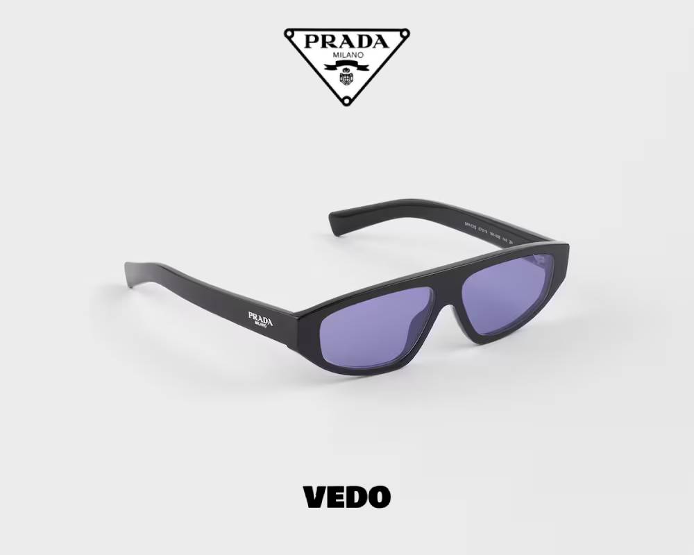 Design Prada SPR C02 Acetate Sunglasses black violet lenses