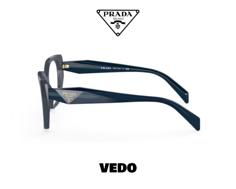 Geometrical cateye Prada PR 18WV eyeglasses vedosunglasses.com blue