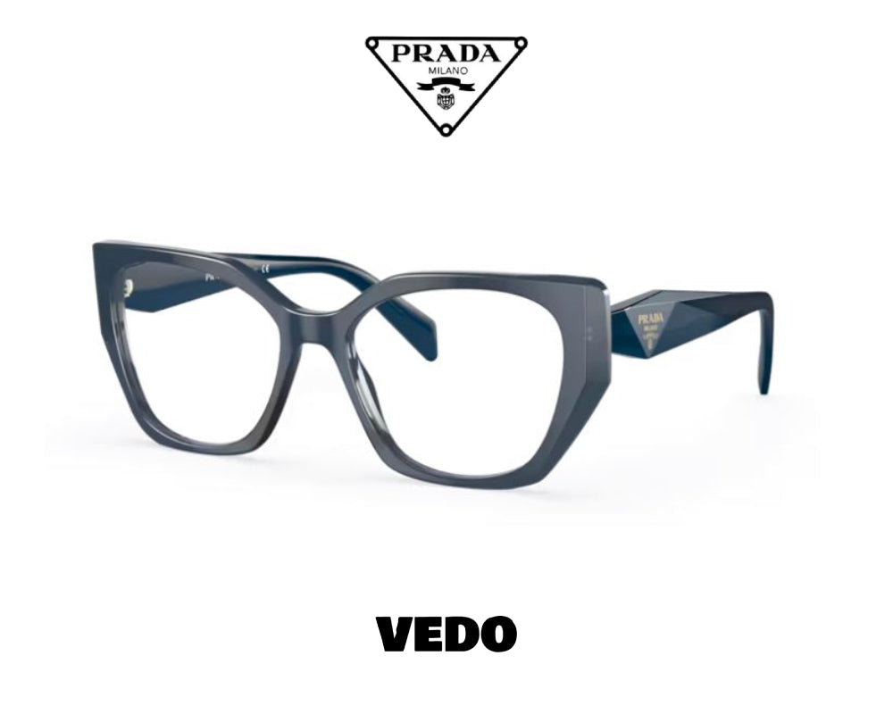 Geometrical cateye Prada PR 18WV eyeglasses vedosunglasses.com blue