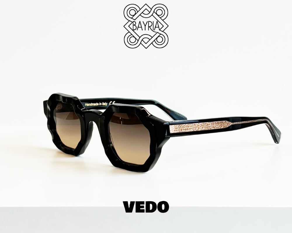 Hexagonal sunglasses BAYRIA STABIAE vedosunglasses.com black