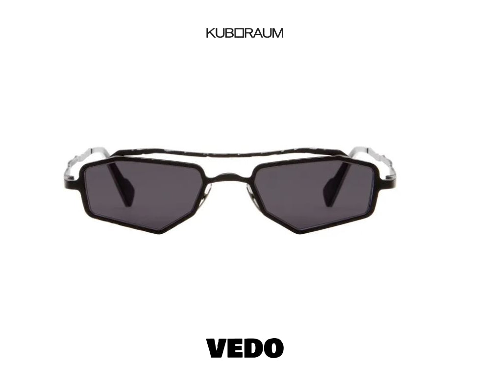 KUBORAUM Mask Z23 geometric narrow double bridge metal sunglasses