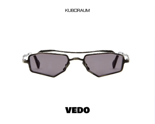 KUBORAUM Mask Z23 geometric narrow double bridge metal sunglasses