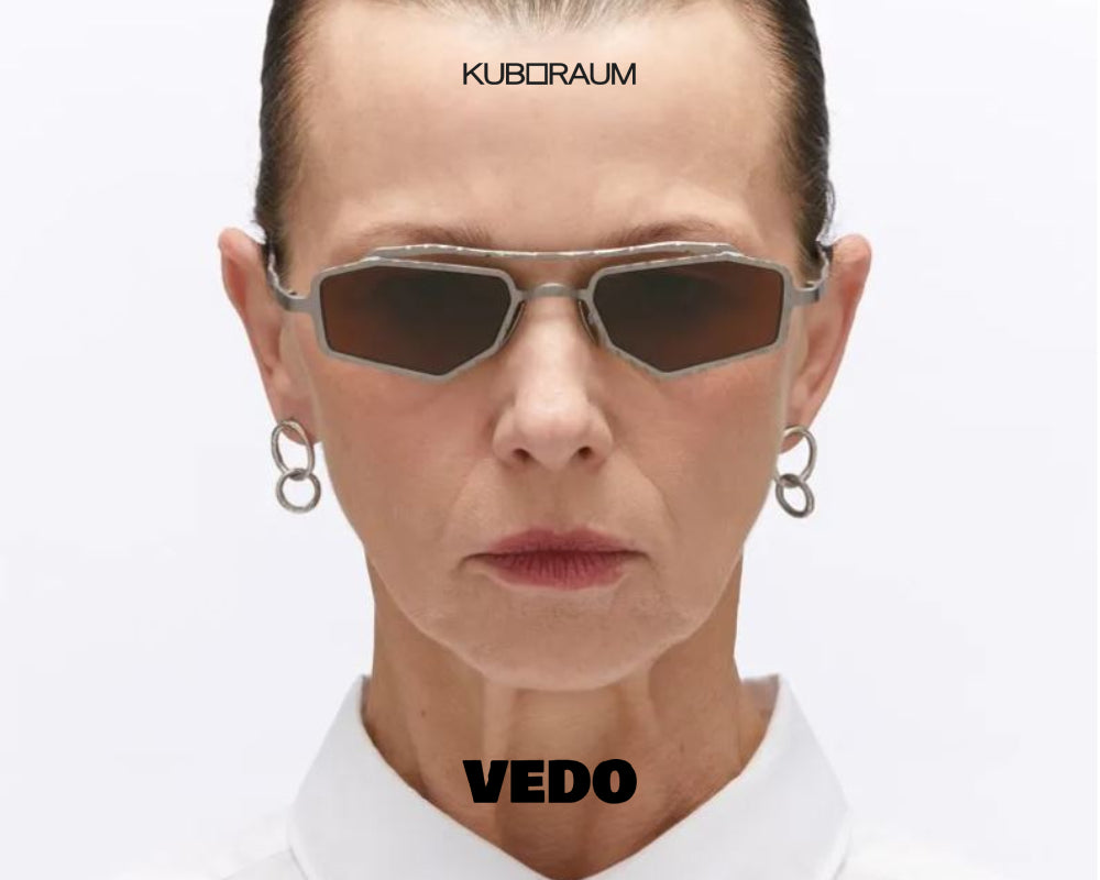 KUBORAUM Mask Z23 geometric narrow double bridge metal sunglasses