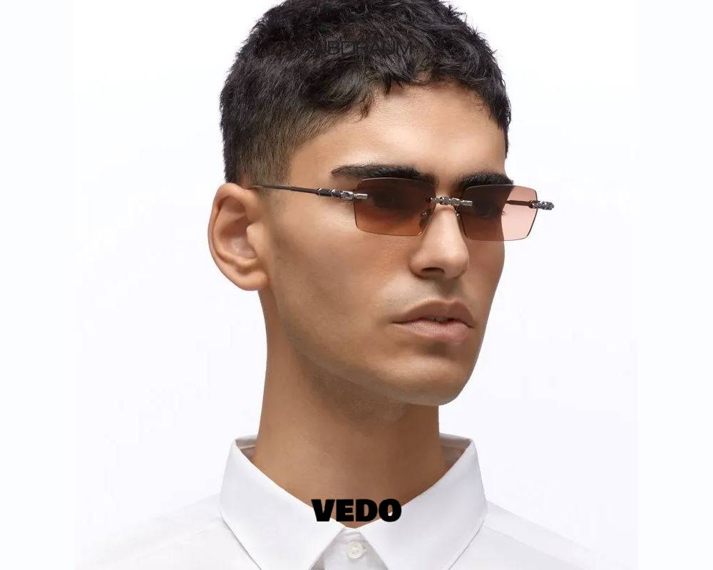 Kuboraum H61 LIGHT GOLD Glasant Rectangular Sunglasses vedosunglasses.com gunmetal vedosunglasses.com 