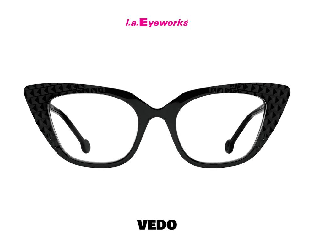 L.A. Eyeworks AUSTIN Pointed Design Eyeglasses  black