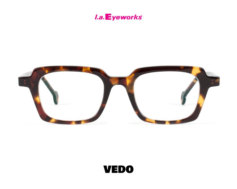 L.A. Eyeworks BLAKEY Small Squared Eyeglasses brown havana
