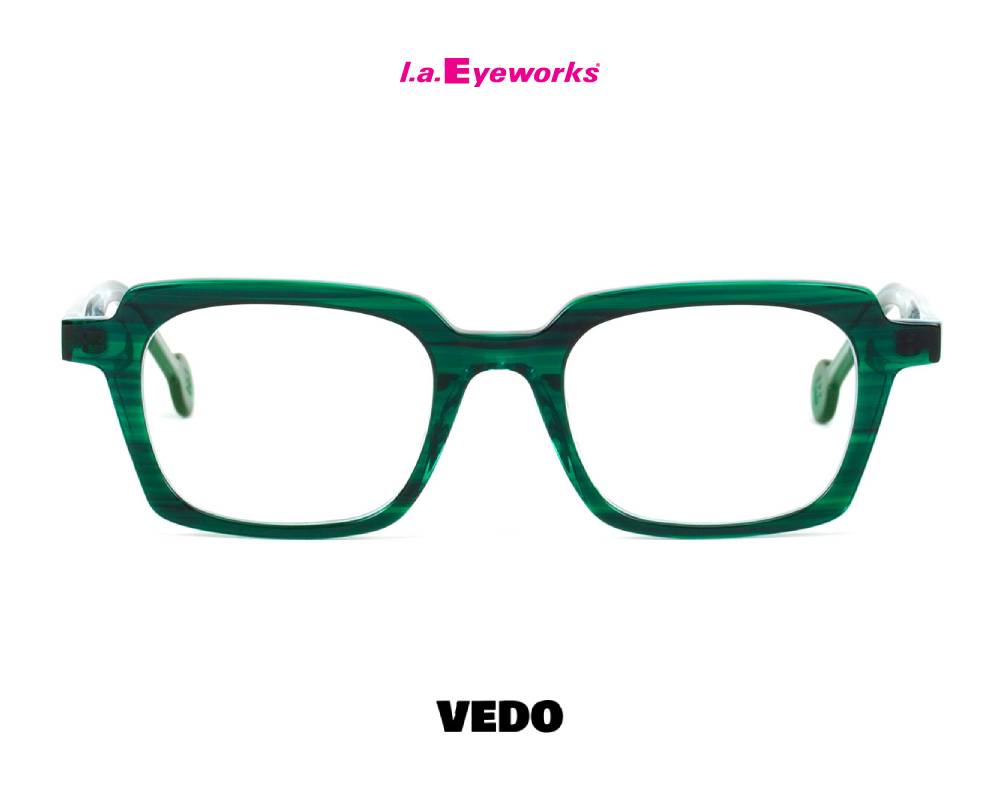 L.A. Eyeworks BLAKEY Small Squared Eyeglasses grass green
