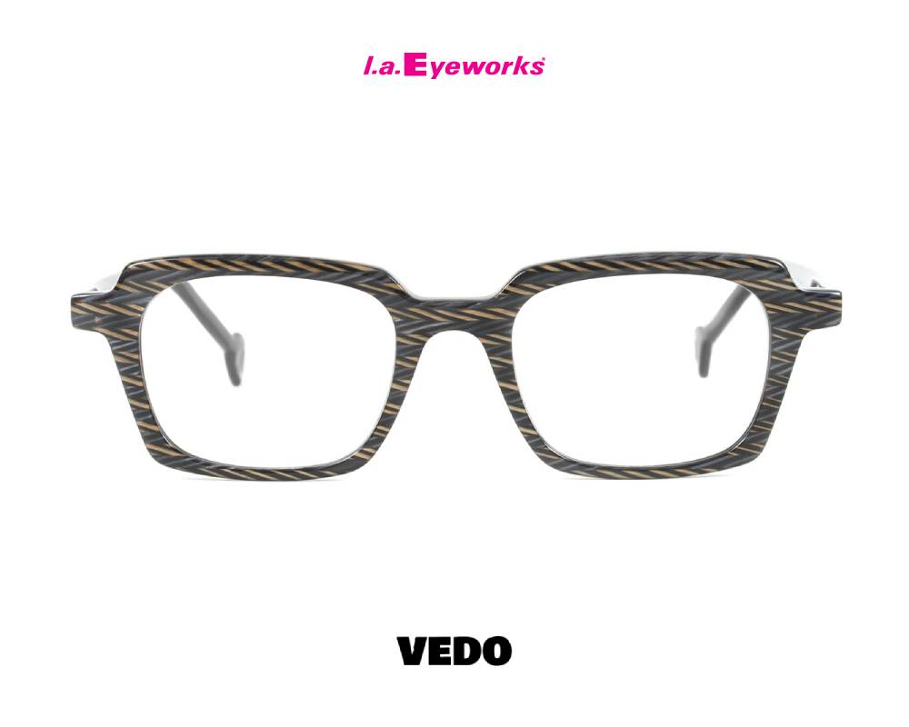 L.A. Eyeworks BLAKEY Small Squared Eyeglasses trasparent grey
