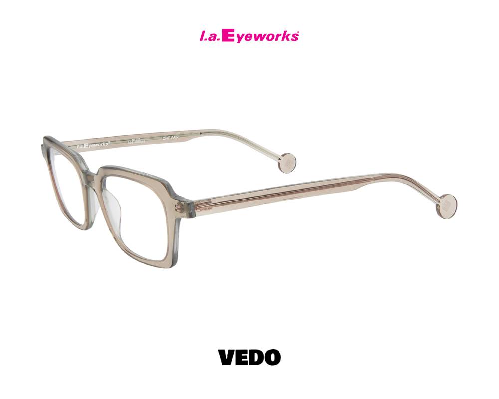 L.A. Eyeworks BLAKEY Small Squared Eyeglasses trasparent grey