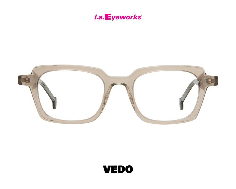 L.A. Eyeworks BLAKEY Small Squared Eyeglasses trasparent grey