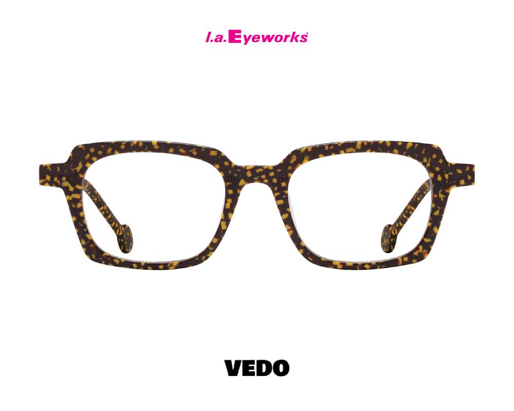 L.A. Eyeworks BLAKEY Small Squared Eyeglasses pointed yellow