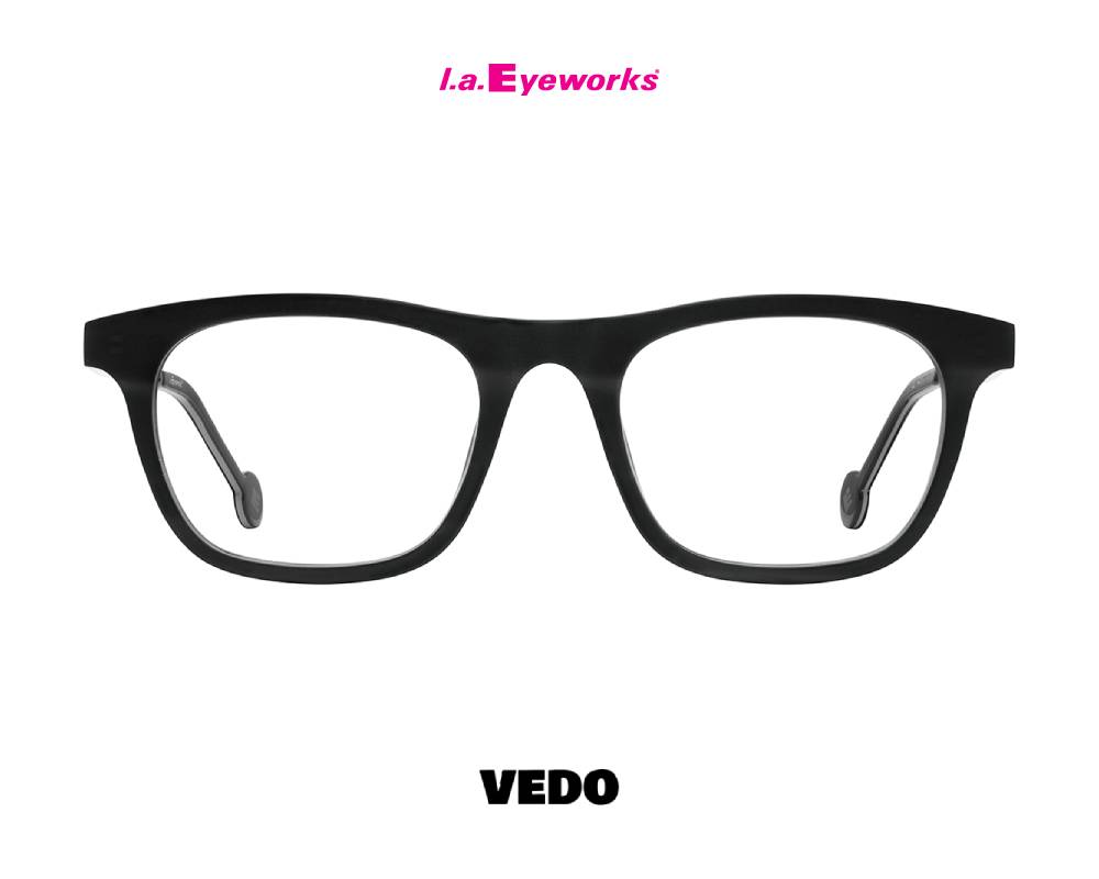 L.A. Eyeworks CIDER  Unisex Squared Design Eyeglasses black