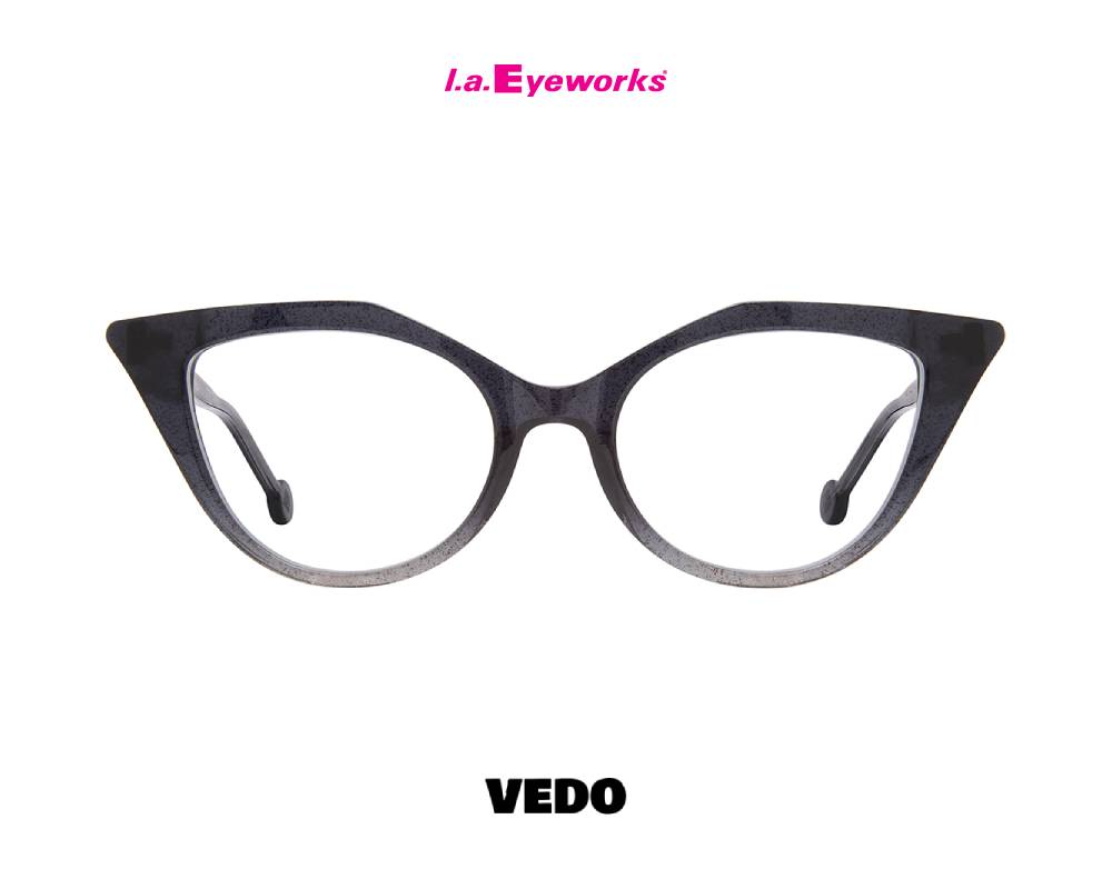 L.A. Eyeworks COWGIRL Cat-Eye Round Eyeglasses black