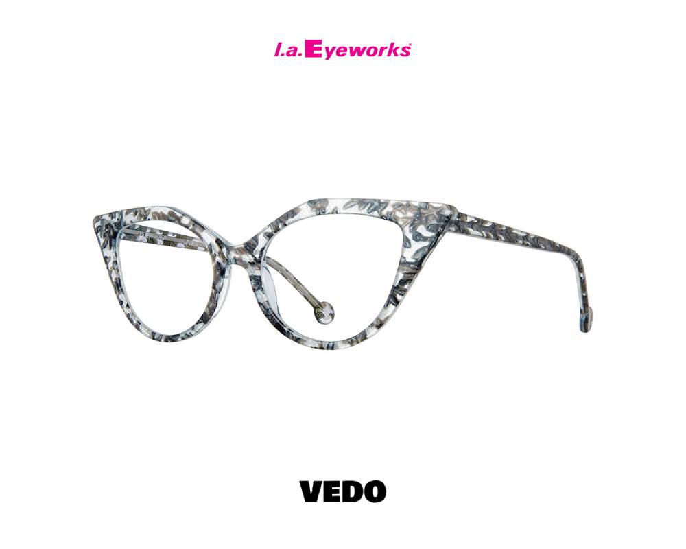 L.A. Eyeworks COWGIRL Cat-Eye Round Eyeglasses white