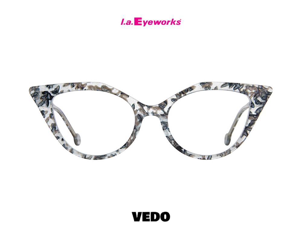 L.A. Eyeworks COWGIRL Cat-Eye Round Eyeglasses white
