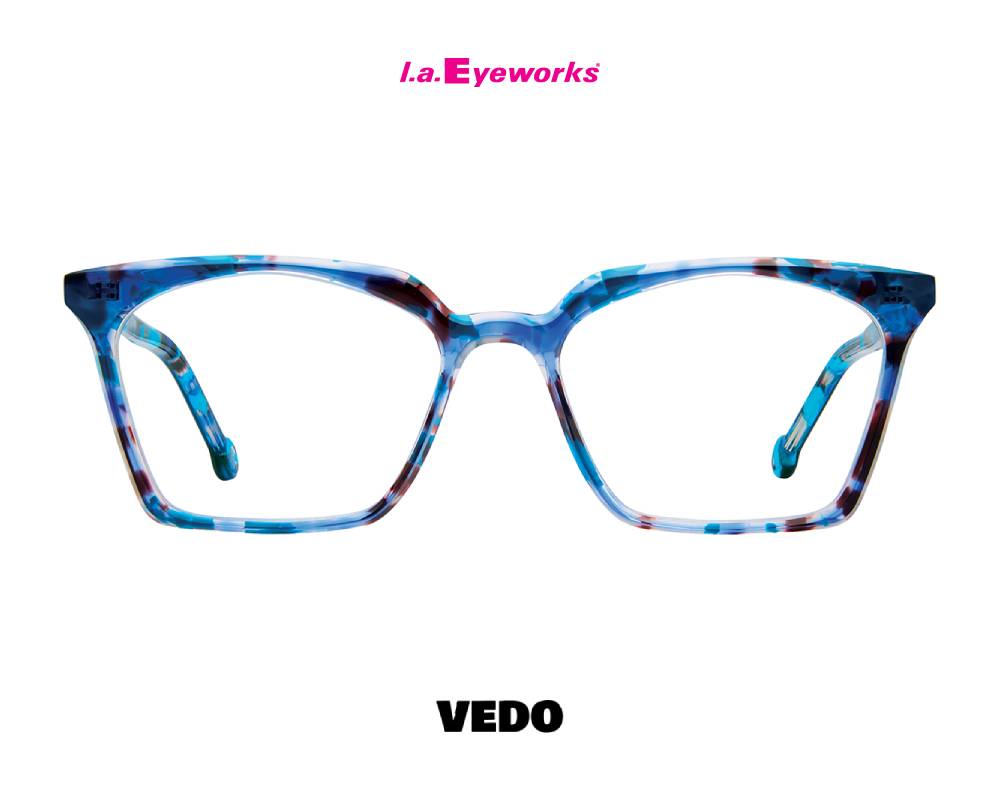 L.A. Eyeworks LEVI Feminine Squared Eyewear blue