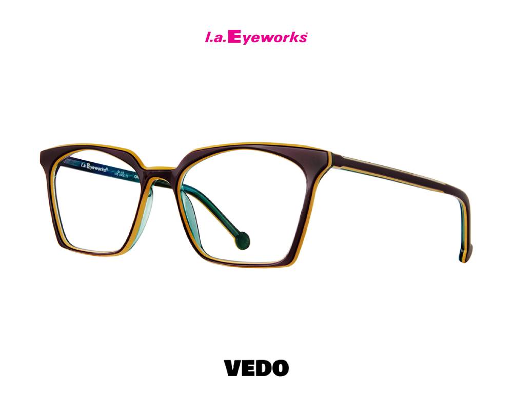 L.A. Eyeworks LEVI Feminine Squared Eyewear brown