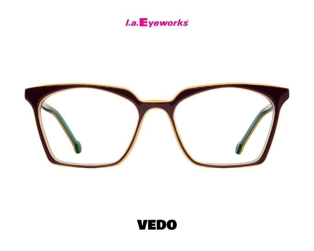 L.A. Eyeworks LEVI Feminine Squared Eyewear brown