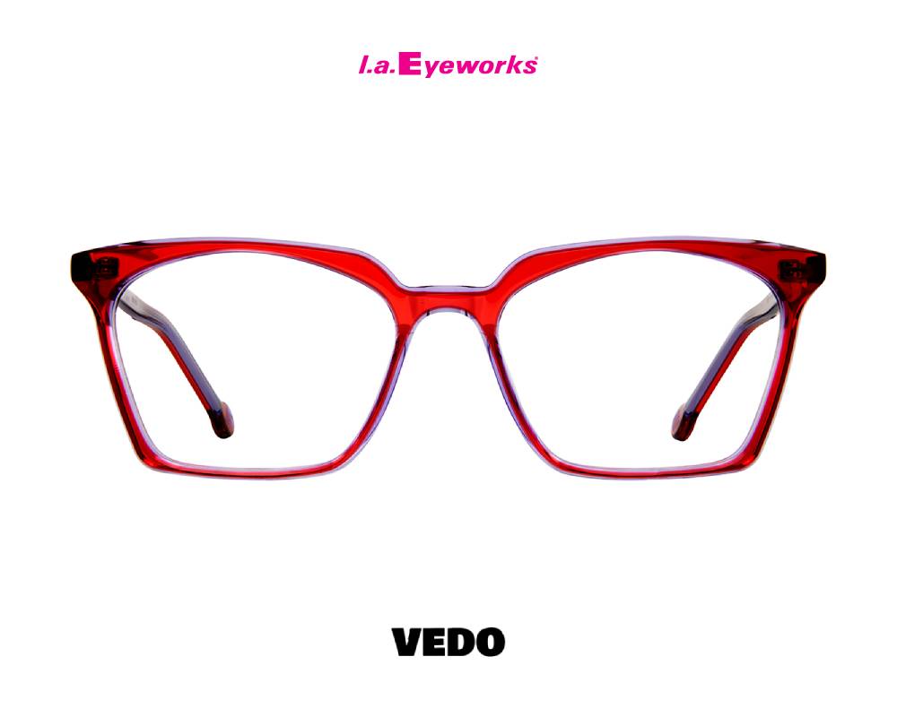 L.A. Eyeworks LEVI Feminine Squared Eyewear red