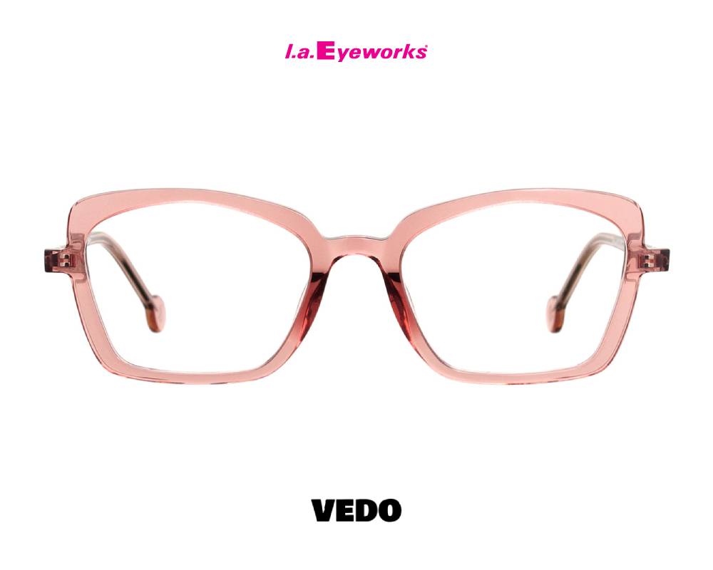 L.A. Eyeworks LOQUAT Women’s Eyeglasses pink trasparent