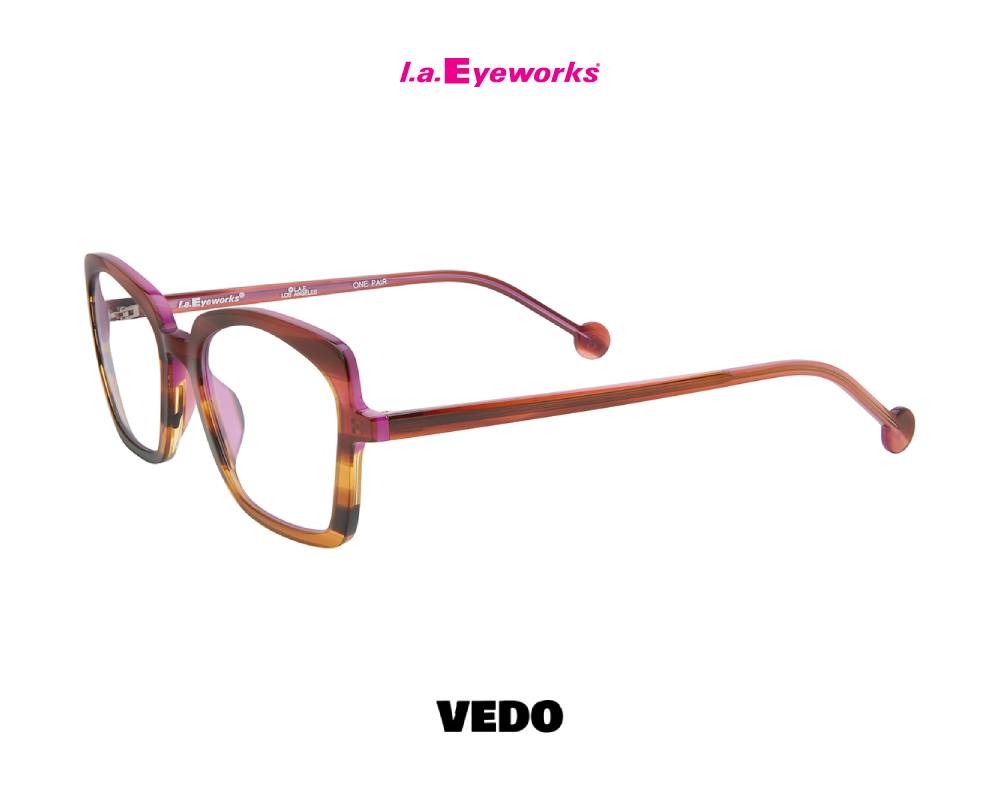 L.A. Eyeworks LOQUAT Women’s Eyeglasses brown red