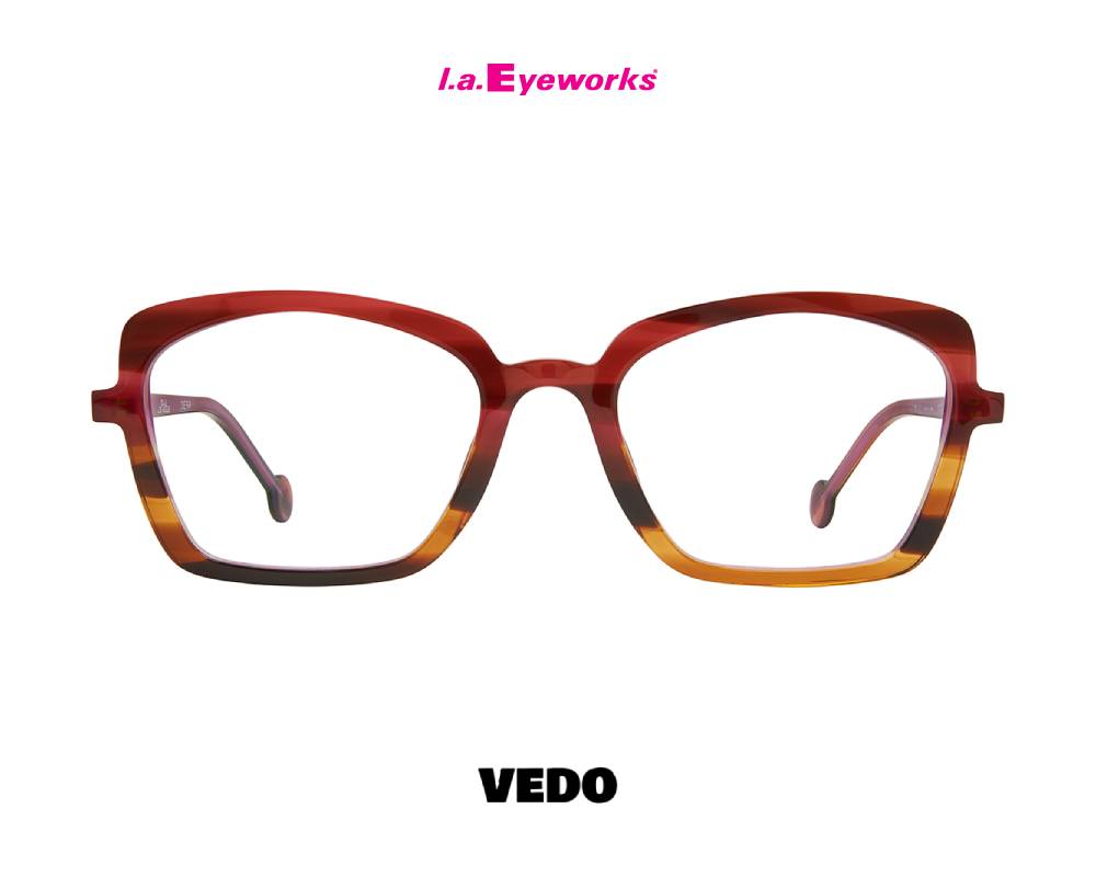 L.A. Eyeworks LOQUAT Women’s Eyeglasses red multicolor havana