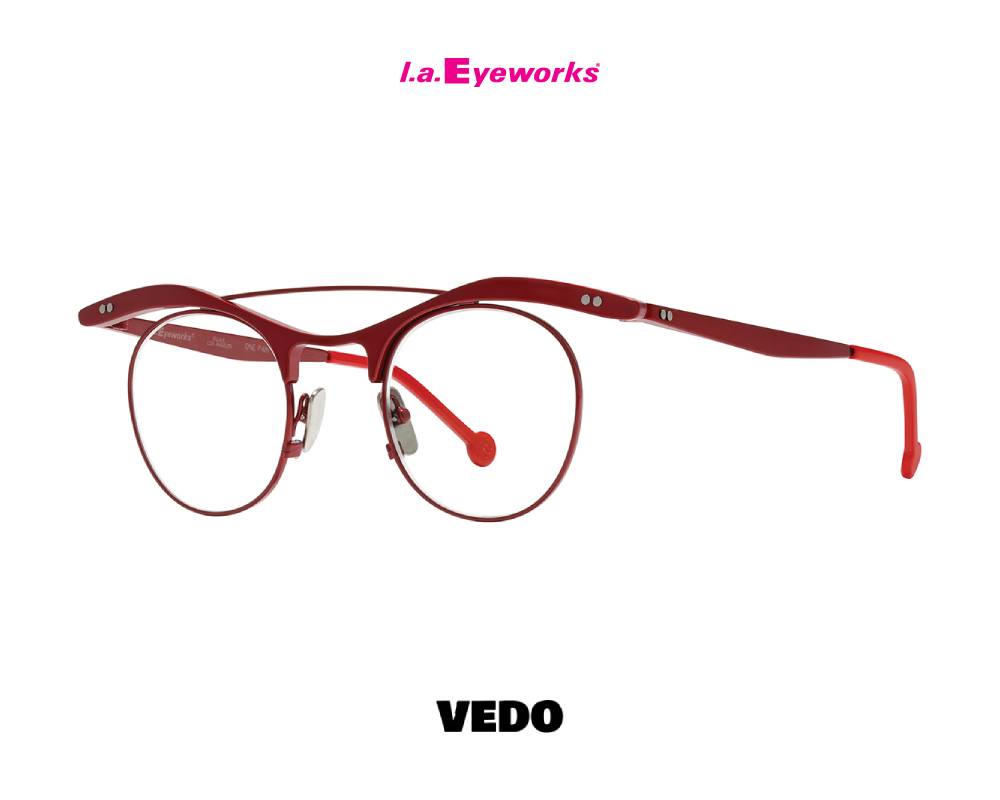 L.A. Eyeworks PLUTO Unique Titanium Design Eyeglasses red