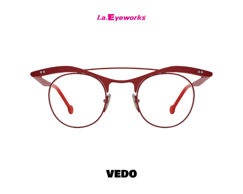 L.A. Eyeworks PLUTO Unique Titanium Design Eyeglasses red