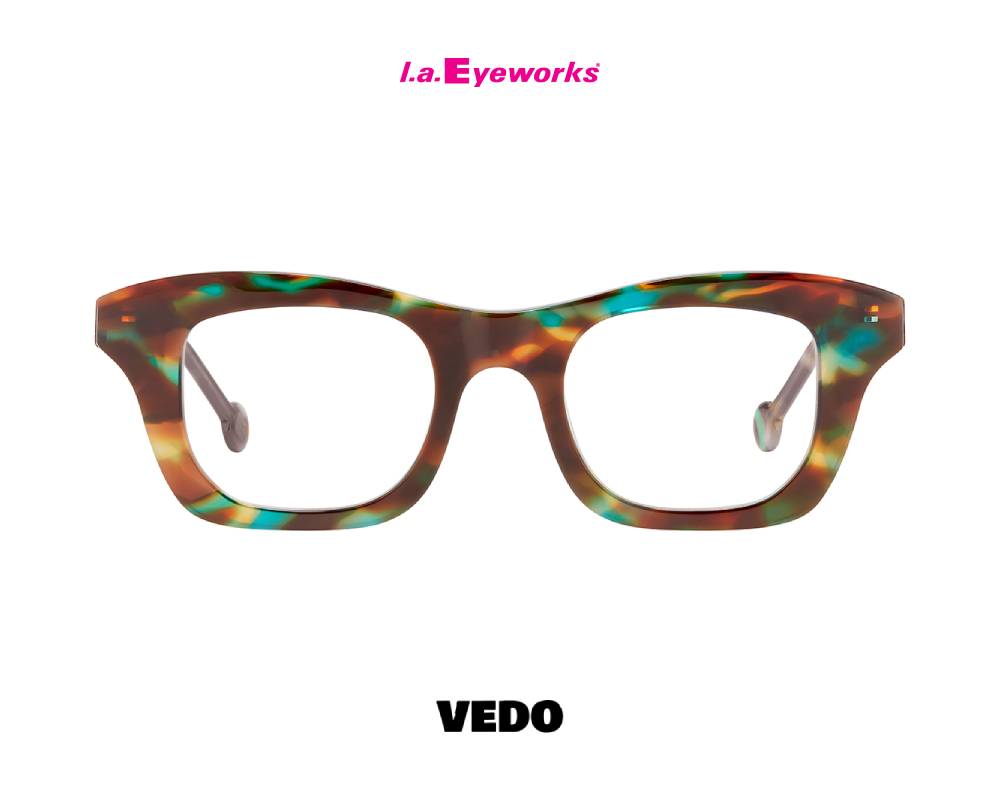 L.A. Eyeworks RENZO Bold Unisex Eyeglasses multicolor tortoise