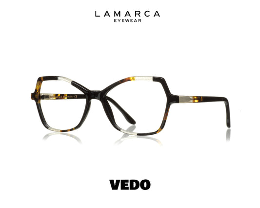 LAMARCA Mosaico 109 Geometrical Cat Eye Eyeglasses vedosunglasses black white