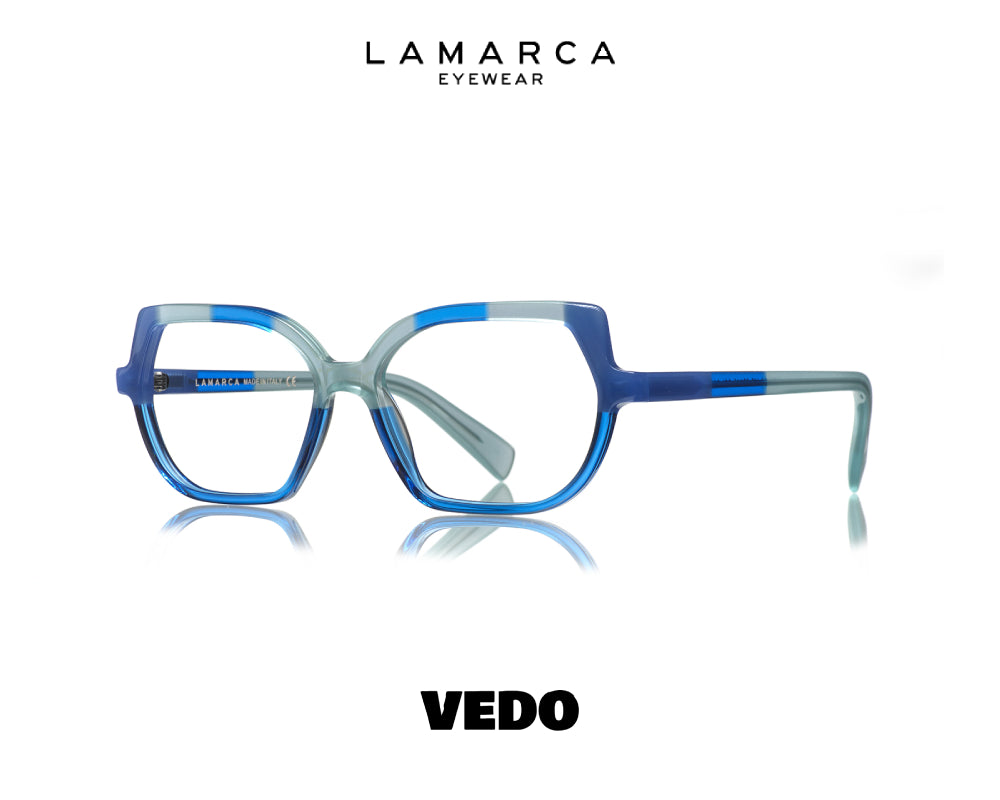 LAMARCA Mosaico 167 Small Cat Eye Eyeglasses vedosunglasses blue